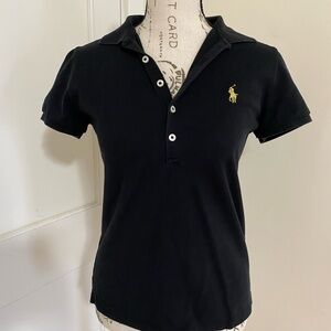 Ralph Lauren Black Slim Fit Polo Shirt
